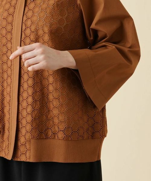 Leilian PLUS HOUSE / レリアンプラスハウス その他アウター | レース切替フーデッドジャケット | 詳細9