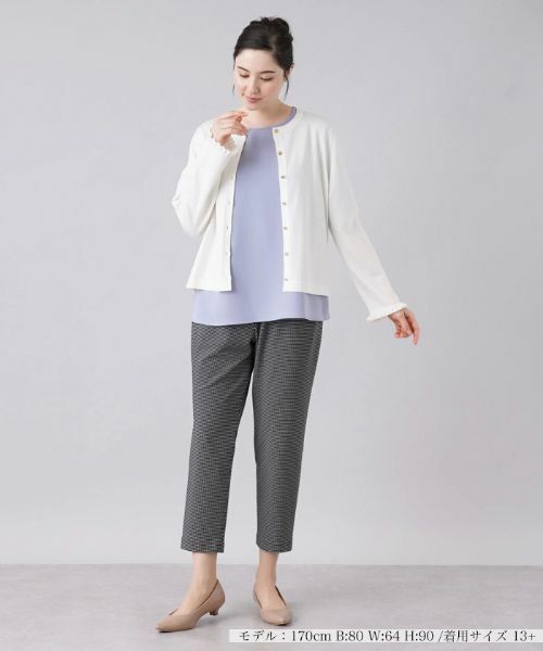 Leilian PLUS HOUSE / レリアンプラスハウス カーディガン・ボレロ | クルーネックニットカーディガン | 詳細5