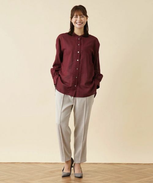 Leilian PLUS HOUSE / レリアンプラスハウス シャツ・ブラウス | シアーバンドカラーブラウス | 詳細11