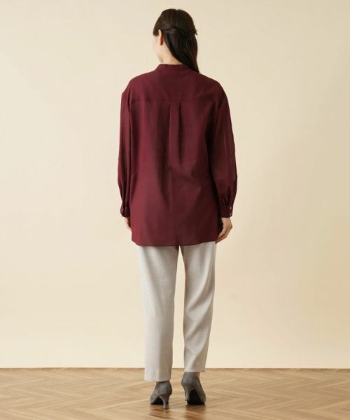 Leilian PLUS HOUSE / レリアンプラスハウス シャツ・ブラウス | シアーバンドカラーブラウス | 詳細13