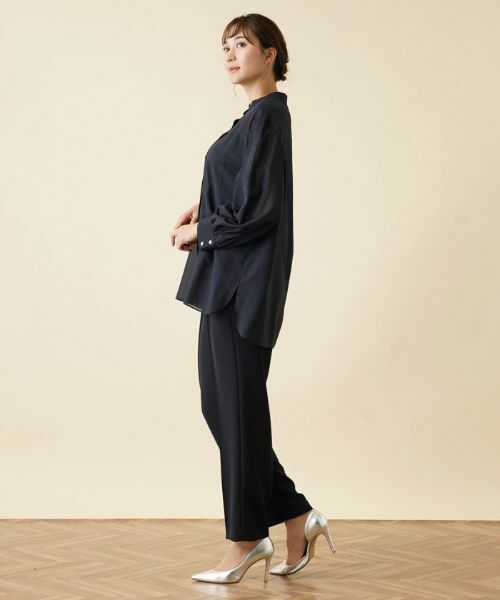 Leilian PLUS HOUSE / レリアンプラスハウス シャツ・ブラウス | シアーバンドカラーブラウス | 詳細2