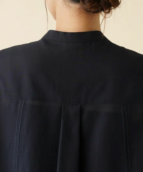 Leilian PLUS HOUSE / レリアンプラスハウス シャツ・ブラウス | シアーバンドカラーブラウス | 詳細8