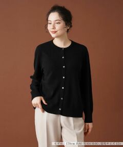 Leilian PLUS HOUSE / レリアンプラスハウス カーディガン・ボレロ | カシミヤクルーネックカーディガン