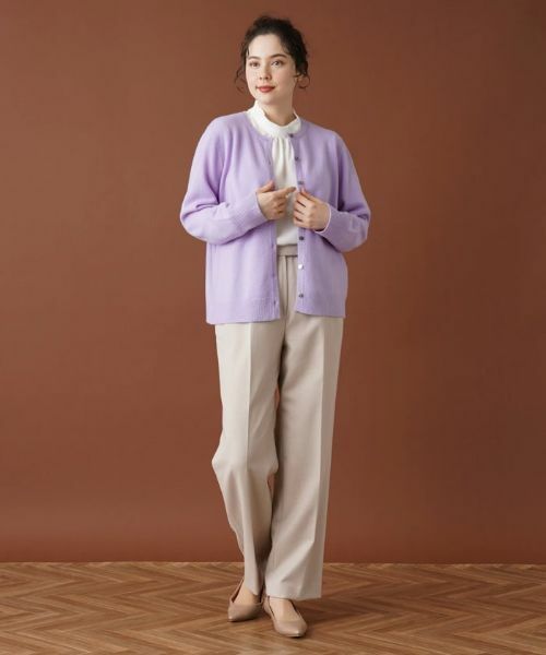 Leilian PLUS HOUSE / レリアンプラスハウス カーディガン・ボレロ | カシミヤクルーネックカーディガン | 詳細1