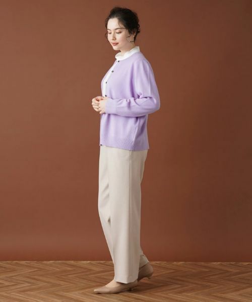 Leilian PLUS HOUSE / レリアンプラスハウス カーディガン・ボレロ | カシミヤクルーネックカーディガン | 詳細2