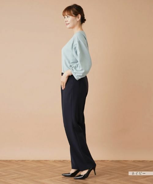 Leilian PLUS HOUSE / レリアンプラスハウス その他パンツ | ストレッチセンタープレスパンツ | 詳細2