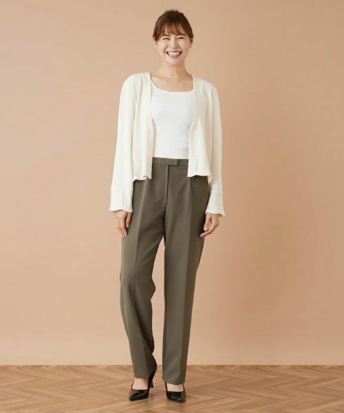 Leilian PLUS HOUSE / レリアンプラスハウス その他パンツ | ストレッチセンタープレスパンツ | 詳細20
