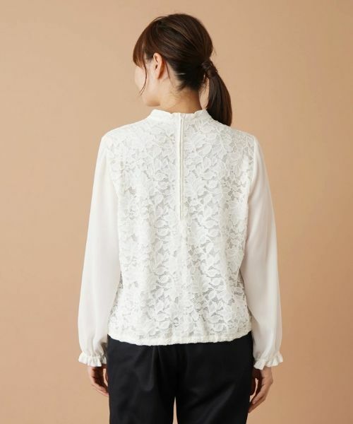 Leilian PLUS HOUSE / レリアンプラスハウス シャツ・ブラウス | レース切り替えブラウス【セレモニー】 | 詳細6