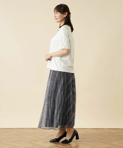 Leilian PLUS HOUSE / レリアンプラスハウス ロング・マキシ丈スカート | パイソン柄プリーツロングスカート【プラス企画】 | 詳細2