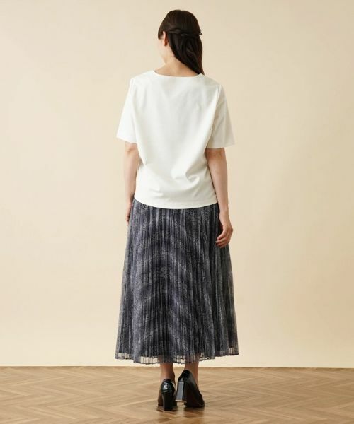 Leilian PLUS HOUSE / レリアンプラスハウス ロング・マキシ丈スカート | パイソン柄プリーツロングスカート【プラス企画】 | 詳細3