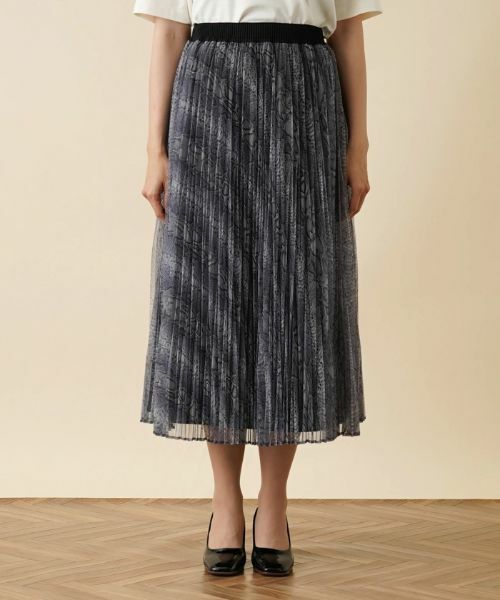 Leilian PLUS HOUSE / レリアンプラスハウス ロング・マキシ丈スカート | パイソン柄プリーツロングスカート【プラス企画】 | 詳細4