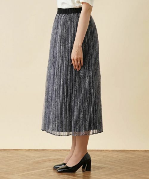 Leilian PLUS HOUSE / レリアンプラスハウス ロング・マキシ丈スカート | パイソン柄プリーツロングスカート【プラス企画】 | 詳細5