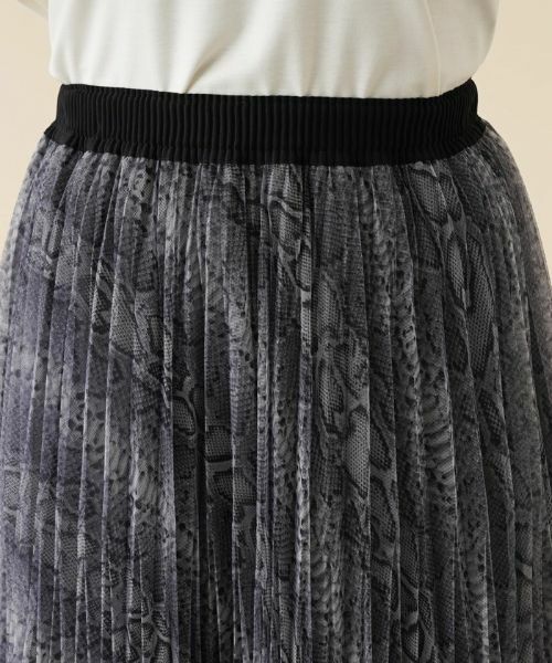 Leilian PLUS HOUSE / レリアンプラスハウス ロング・マキシ丈スカート | パイソン柄プリーツロングスカート【プラス企画】 | 詳細7