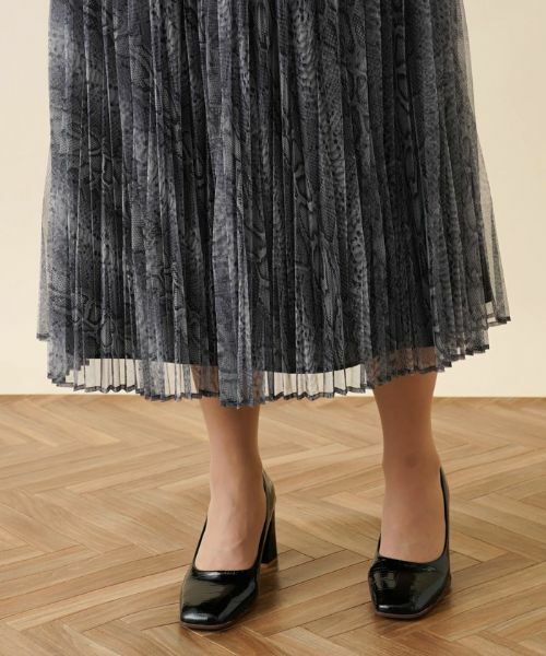 Leilian PLUS HOUSE / レリアンプラスハウス ロング・マキシ丈スカート | パイソン柄プリーツロングスカート【プラス企画】 | 詳細8