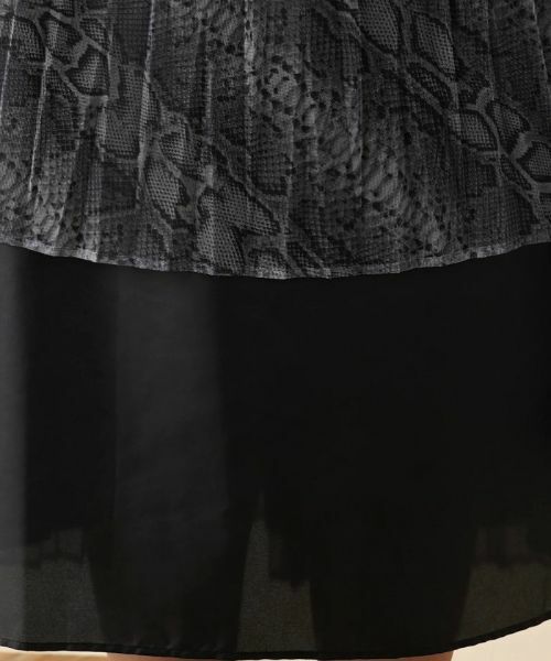 Leilian PLUS HOUSE / レリアンプラスハウス ロング・マキシ丈スカート | パイソン柄プリーツロングスカート【プラス企画】 | 詳細9