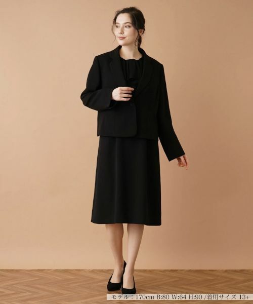 Leilian PLUS HOUSE / レリアンプラスハウス ドレス | 【ブラックフォーマル】ブレザー・ジャケット・ワンピースセット | 詳細1