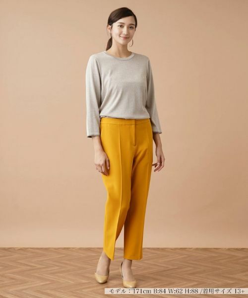 Leilian PLUS HOUSE / レリアンプラスハウス その他パンツ | センタープレスクロップドパンツ | 詳細1