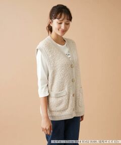 Leilian PLUS HOUSE / レリアンプラスハウス テーラードジャケット | Vネックニットベスト