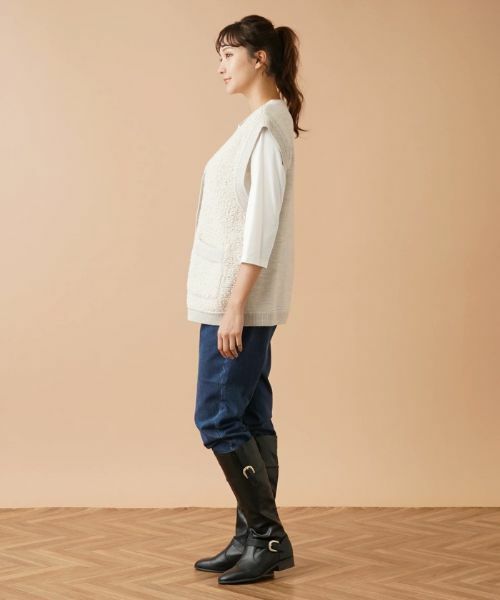 Leilian PLUS HOUSE / レリアンプラスハウス テーラードジャケット | Vネックニットベスト | 詳細2