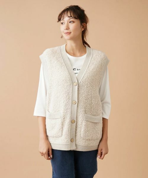 Leilian PLUS HOUSE / レリアンプラスハウス テーラードジャケット | Vネックニットベスト | 詳細4