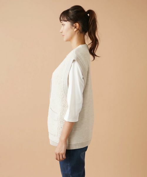Leilian PLUS HOUSE / レリアンプラスハウス テーラードジャケット | Vネックニットベスト | 詳細5