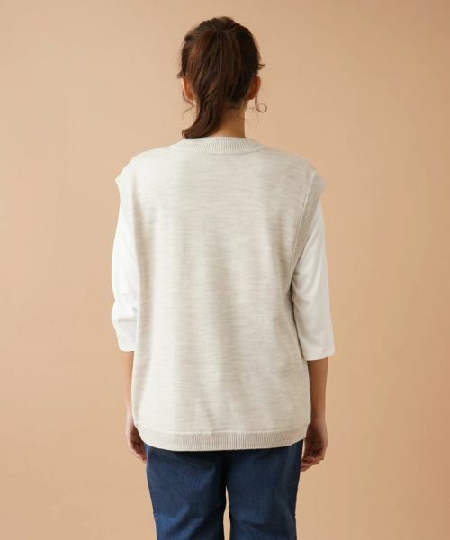 Leilian PLUS HOUSE / レリアンプラスハウス テーラードジャケット | Vネックニットベスト | 詳細6