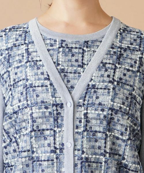 Leilian PLUS HOUSE / レリアンプラスハウス カーディガン・ボレロ | エンブロイダリーカーディガン | 詳細7