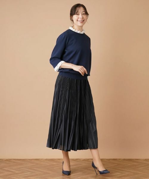 Leilian PLUS HOUSE / レリアンプラスハウス ニット・セーター | フリル切替七分袖ニット | 詳細11