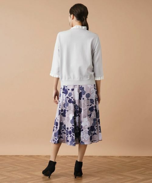 Leilian PLUS HOUSE / レリアンプラスハウス ニット・セーター | フリル切替七分袖ニット | 詳細3