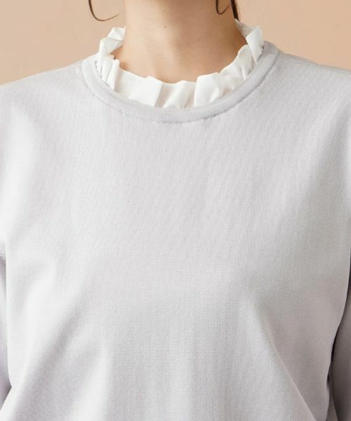 Leilian PLUS HOUSE / レリアンプラスハウス ニット・セーター | フリル切替七分袖ニット | 詳細7
