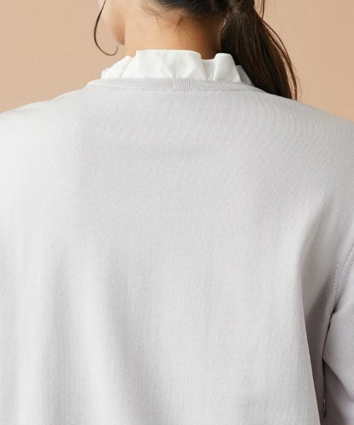 Leilian PLUS HOUSE / レリアンプラスハウス ニット・セーター | フリル切替七分袖ニット | 詳細8