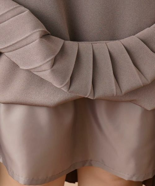 Leilian PLUS HOUSE / レリアンプラスハウス ミニ・ひざ丈スカート | プリーツ切替ミモレスカート | 詳細10