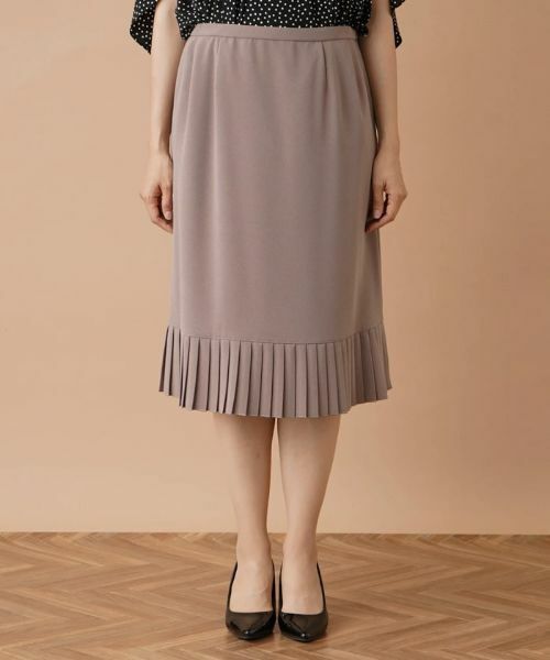 Leilian PLUS HOUSE / レリアンプラスハウス ミニ・ひざ丈スカート | プリーツ切替ミモレスカート | 詳細4