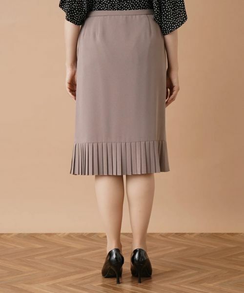 Leilian PLUS HOUSE / レリアンプラスハウス ミニ・ひざ丈スカート | プリーツ切替ミモレスカート | 詳細6