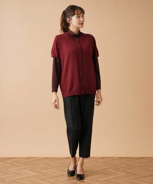 Leilian PLUS HOUSE / レリアンプラスハウス テーラードジャケット | 半袖ニットカーディガン | 詳細16