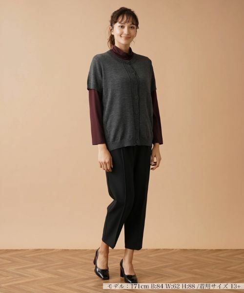 Leilian PLUS HOUSE / レリアンプラスハウス テーラードジャケット | 半袖ニットカーディガン | 詳細4