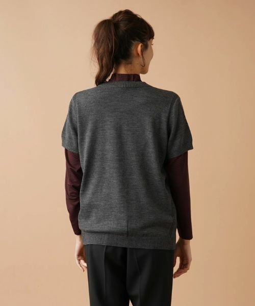 Leilian PLUS HOUSE / レリアンプラスハウス テーラードジャケット | 半袖ニットカーディガン | 詳細9