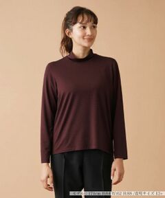 Leilian PLUS HOUSE / レリアンプラスハウス カットソー | ナローボーダーハイネックカットソー