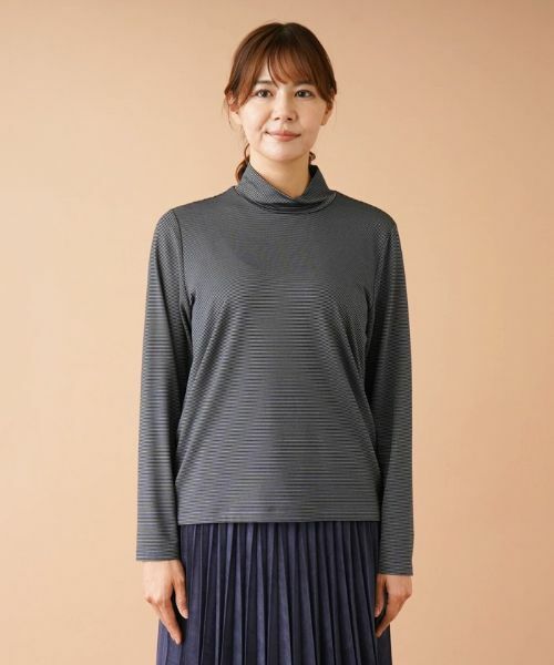 Leilian PLUS HOUSE / レリアンプラスハウス カットソー | ナローボーダーハイネックカットソー | 詳細10