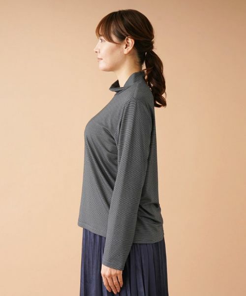 Leilian PLUS HOUSE / レリアンプラスハウス カットソー | ナローボーダーハイネックカットソー | 詳細11