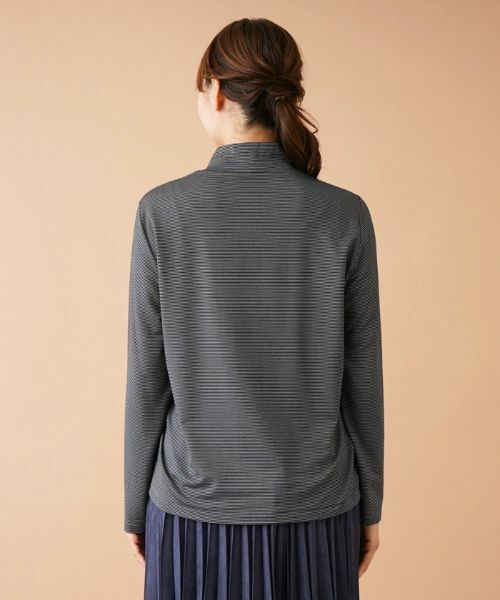 Leilian PLUS HOUSE / レリアンプラスハウス カットソー | ナローボーダーハイネックカットソー | 詳細12