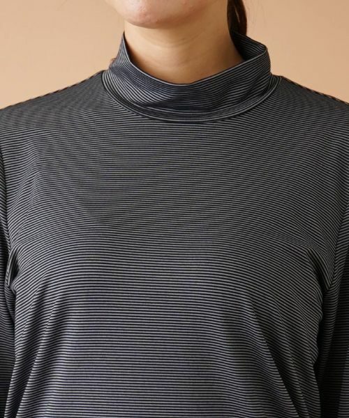 Leilian PLUS HOUSE / レリアンプラスハウス カットソー | ナローボーダーハイネックカットソー | 詳細13