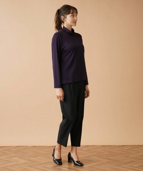 Leilian PLUS HOUSE / レリアンプラスハウス カットソー | ナローボーダーハイネックカットソー | 詳細4