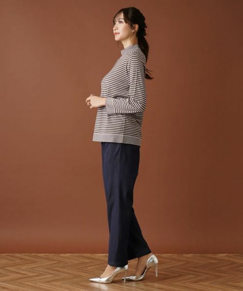 Leilian PLUS HOUSE / レリアンプラスハウス ニット・セーター | ボーダーハイネックカットソー | 詳細16