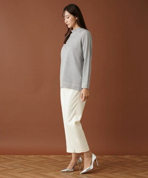 Leilian PLUS HOUSE / レリアンプラスハウス ニット・セーター | ボーダーハイネックカットソー | 詳細2