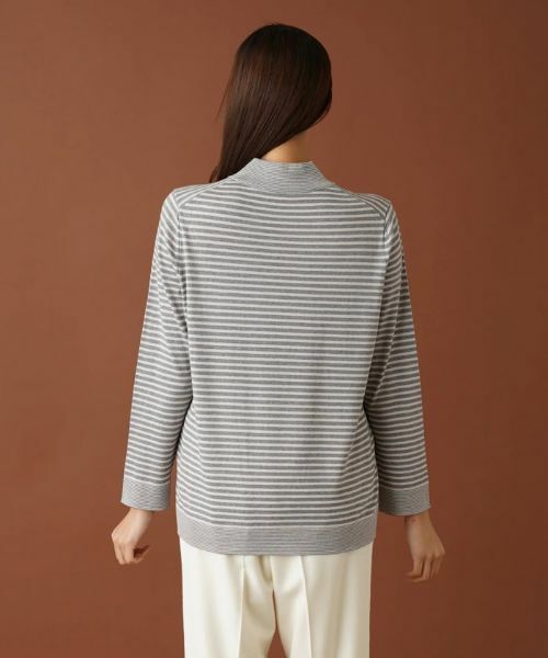 Leilian PLUS HOUSE / レリアンプラスハウス ニット・セーター | ボーダーハイネックカットソー | 詳細6