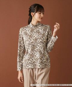 Leilian PLUS HOUSE / レリアンプラスハウス ニット・セーター | 【店舗人気】レオパードハイネックカットソー