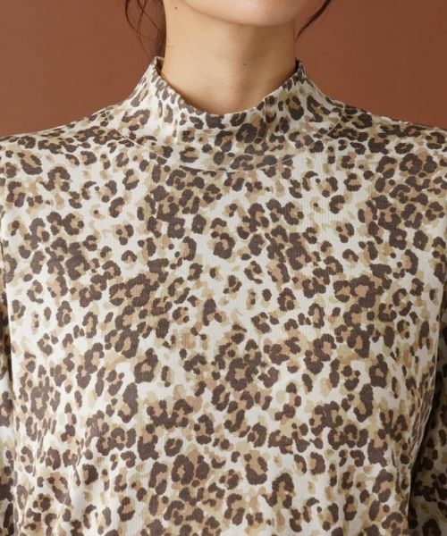 Leilian PLUS HOUSE / レリアンプラスハウス ニット・セーター | 【店舗人気】レオパードハイネックカットソー | 詳細7