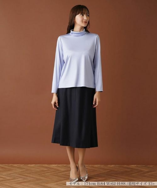 Leilian PLUS HOUSE / レリアンプラスハウス カットソー | ストレッチシルクハイネックカットソー | 詳細1