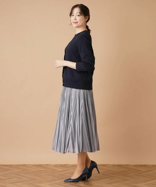 Leilian PLUS HOUSE / レリアンプラスハウス カーディガン・ボレロ | リブVネックカーディガン | 詳細13